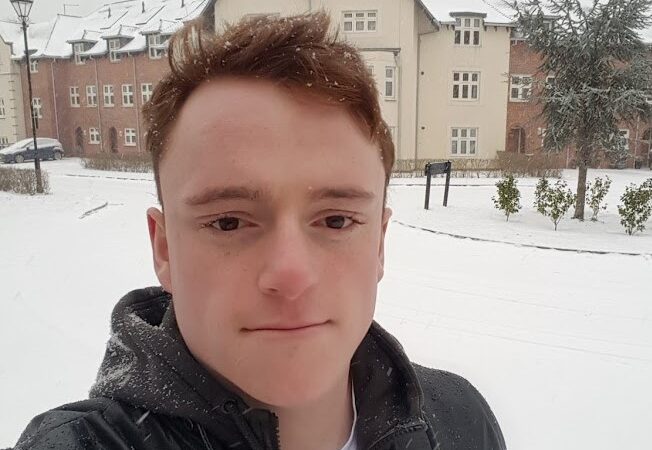 George Went stands outside in the snow
